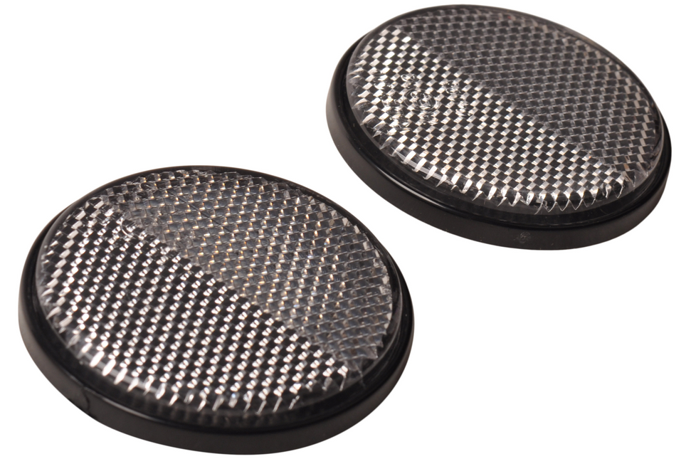 Cantonal Witte reflector 58 mm zelfklevend rond - 2 stuks