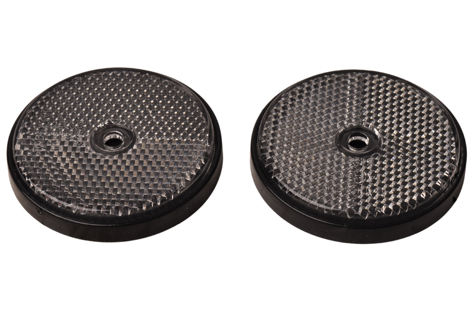 Cantonal Witte reflector 60 mm schroefgaten rond - 2 stuks