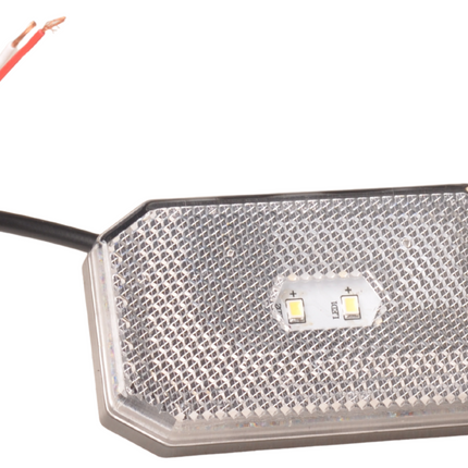 Cantonal Witte Zijmarkeringslamp - L/R - 12-24V - inclusief steun - wit