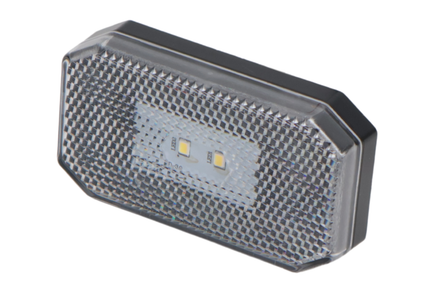 Cantonal Witte Zijmarkeringslamp - L/R - 12-24V - inclusief steun - wit