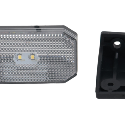 Cantonal Witte Zijmarkeringslamp - L/R - 12-24V - inclusief steun - wit