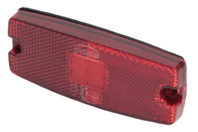 Cantonal Zijmarkeringslamp LED - 110x43 mm - 10-30V- rood - losse draad aansluiting