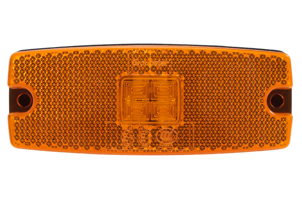 Cantonal Zijmarkeringslamp LED - 110x43 mm - oranje/geel - losse draad aansluiting