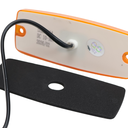 Cantonal Zijmarkeringslamp LED - 110x43 mm - oranje/geel - losse draad aansluiting