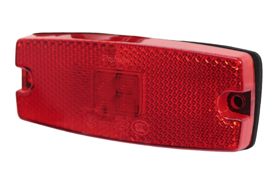 Cantonal Zijmarkeringslamp LED - 110x43 mm - rood - losse draad aansluiting