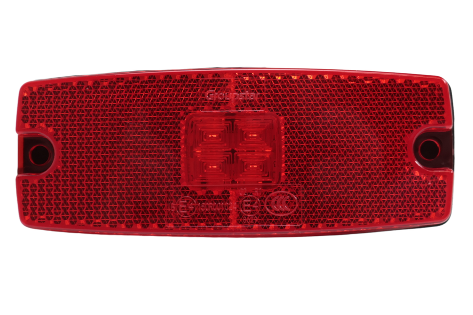 Cantonal Zijmarkeringslamp LED - 110x43 mm - rood - losse draad aansluiting