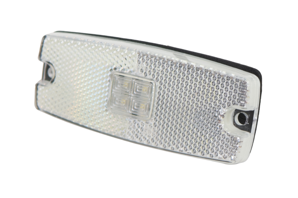 Cantonal Zijmarkeringslamp LED - 110x43 mm - wit - losse draad aansluiting