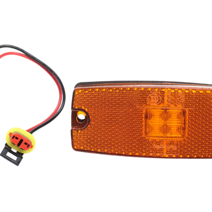 Cantonal Zijmarkeringslamp LED - 110x44 mm - 10-30V - oranje/geel - losse draad aansluiting