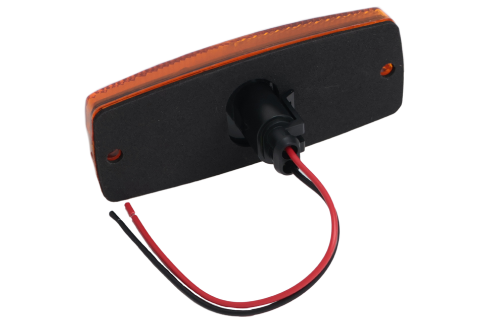 Cantonal Zijmarkeringslamp LED - 110x44 mm - 10-30V - oranje/geel - losse draad aansluiting