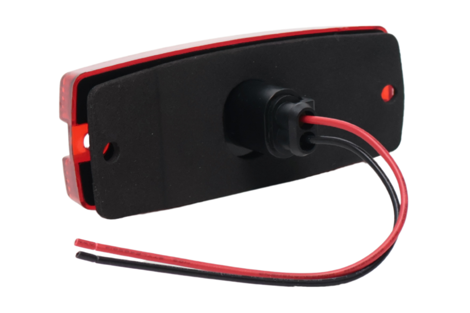 Cantonal Zijmarkeringslamp LED - 110x44 mm - 10-30V- rood - losse draad aansluiting