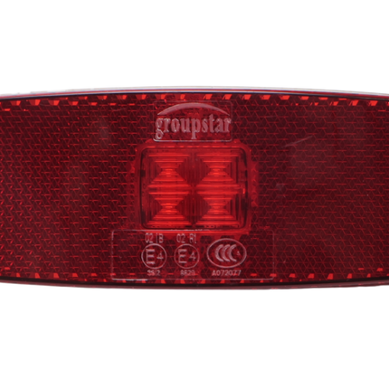 Cantonal Zijmarkeringslamp LED - 110x44 mm - 10-30V- rood - losse draad aansluiting