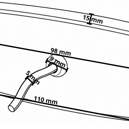 Cantonal Zijmarkeringslamp LED - 110x44 mm - wit - losse draad aansluiting