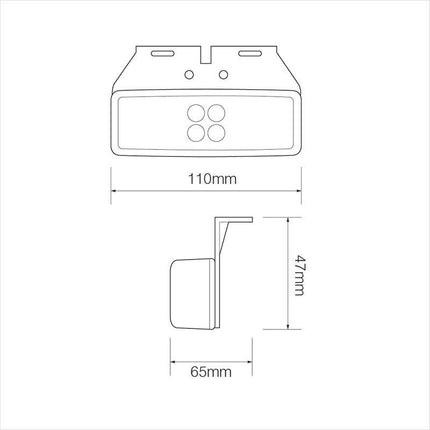 Cantonal Zijmarkeringslamp Wit LED