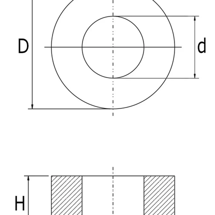 Cantonal Zwarte afstandsbus 20x25x12,8 mm - PE materiaal