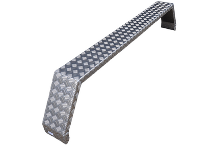 De Haan Aluminium traanplaat tandem spatbord - IFor Williams - 2350x220x500 mm - 5-kant