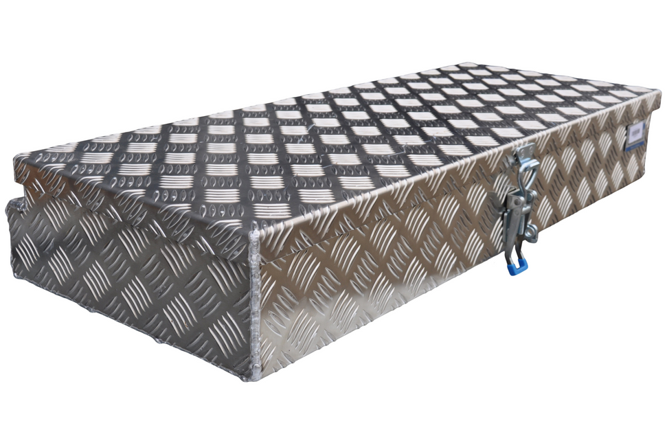 De Haan De Haan Box HAV/HAS - 900x380x150 mm - waterdichte en stofdichte aluminium traanplaat disselbak - voorzien van vlinderslot of spansluiting