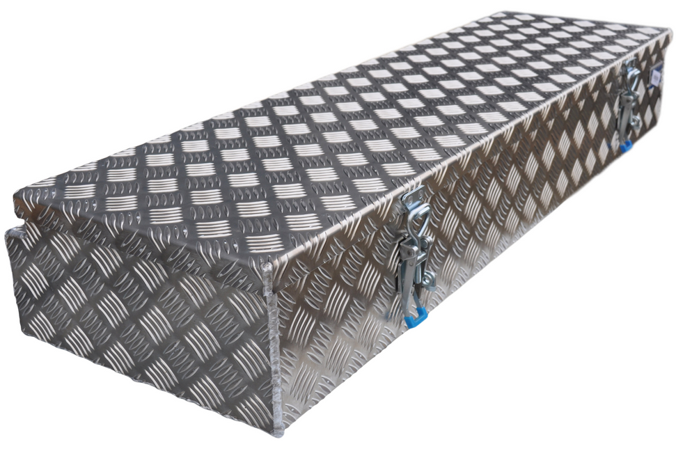 De Haan DE HAAN BOX HE - 1200x380x190 mm - waterdichte en stofdichte aluminium traanplaat disselbak - voorzien van spansluiting