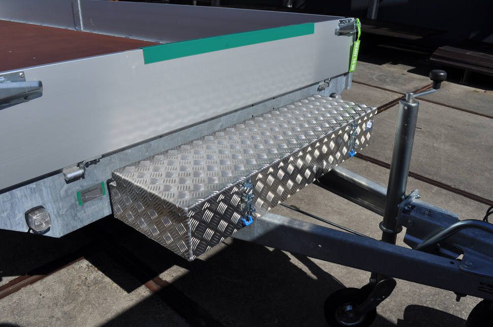 De Haan DE HAAN BOX HE - 1200x380x190 mm - waterdichte en stofdichte aluminium traanplaat disselbak - voorzien van spansluiting