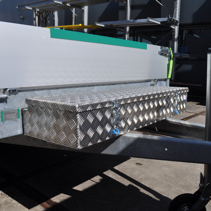 De Haan DE HAAN BOX HE - 1200x380x190 mm - waterdichte en stofdichte aluminium traanplaat disselbak - voorzien van spansluiting