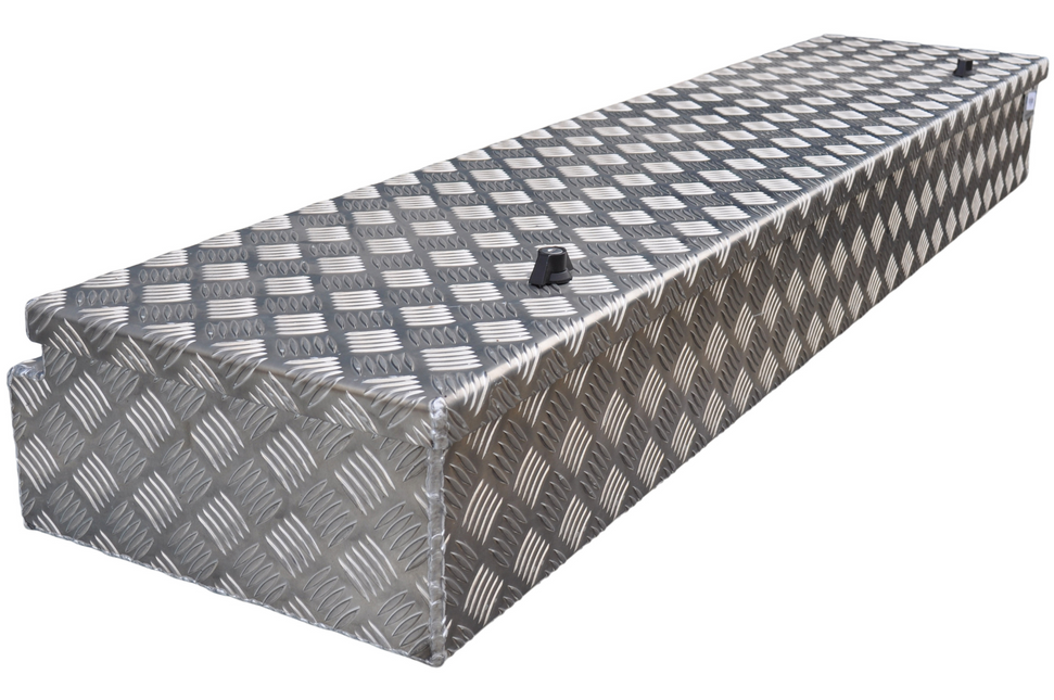 De Haan DE HAAN BOX HL - 1600x380x190 mm - waterdichte en stofdichte aluminium traanplaat disselbak - voorzien van vlinderslot of spansluiting