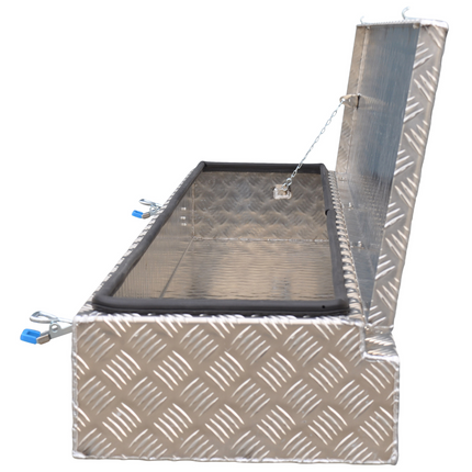 De Haan DE HAAN BOX HL - 1600x380x190 mm - waterdichte en stofdichte aluminium traanplaat disselbak - voorzien van vlinderslot of spansluiting