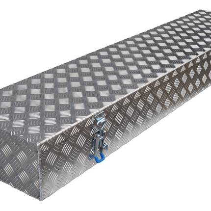De Haan DE HAAN BOX HL - 1600x380x190 mm - waterdichte en stofdichte aluminium traanplaat disselbak - voorzien van vlinderslot of spansluiting
