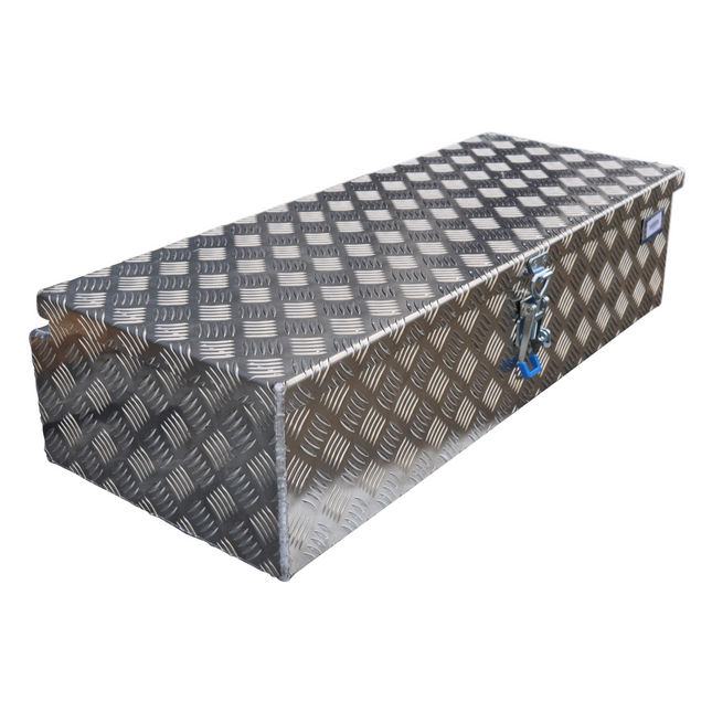 De Haan DE HAAN BOX HS - 900x380x230 mm - waterdichte en stofdichte aluminium traanplaat disselbak - voorzien van vlinderslot, spansluiting of t-sluiting