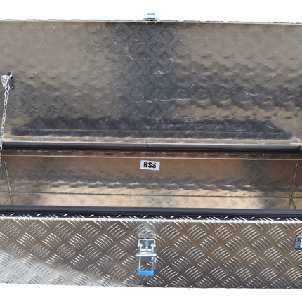 De Haan DE HAAN BOX HS - 900x380x230 mm - waterdichte en stofdichte aluminium traanplaat disselbak - voorzien van vlinderslot, spansluiting of t-sluiting