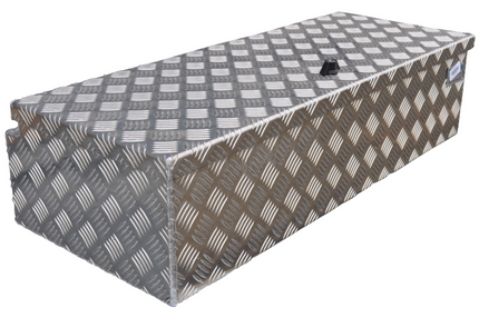 De Haan DE HAAN BOX HS - 900x380x230 mm - waterdichte en stofdichte aluminium traanplaat disselbak - voorzien van vlinderslot, spansluiting of t-sluiting