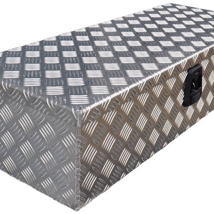 De Haan DE HAAN BOX HS - 900x380x230 mm - waterdichte en stofdichte aluminium traanplaat disselbak - voorzien van vlinderslot, spansluiting of t-sluiting