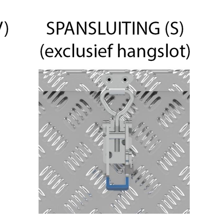 De Haan DE HAAN BOX HS - 900x380x230 mm - waterdichte en stofdichte aluminium traanplaat disselbak - voorzien van vlinderslot, spansluiting of t-sluiting
