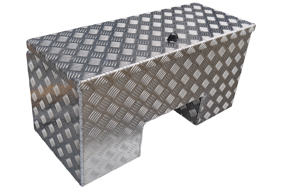 De Haan DE HAAN BOX IN - 800x350x400 mm -  aluminium traanplaat disselbak - voorzien van vlinderslot