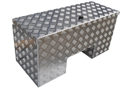 De Haan DE HAAN BOX IN - 800x350x400 mm - aluminium traanplaat disselbak - voorzien van vlinderslot