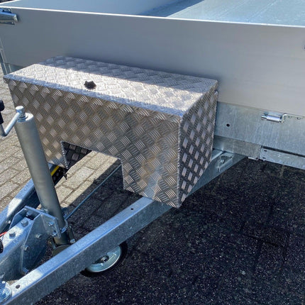 De Haan DE HAAN BOX IN - 800x350x400 mm - aluminium traanplaat disselbak - voorzien van vlinderslot