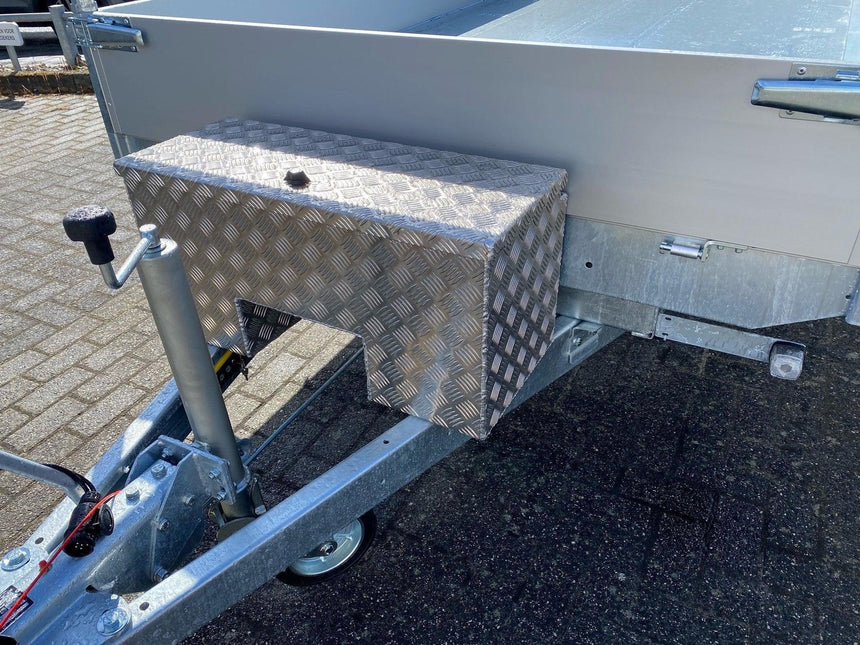 De Haan DE HAAN BOX IN - 800x350x400 mm - aluminium traanplaat disselbak - voorzien van vlinderslot
