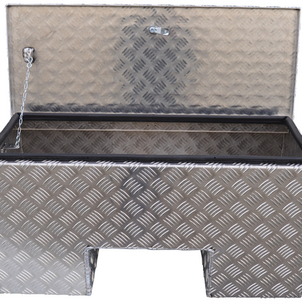 De Haan DE HAAN BOX IN - 800x350x400 mm - aluminium traanplaat disselbak - voorzien van vlinderslot