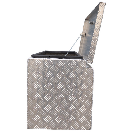 De Haan DE HAAN BOX IN - 800x350x400 mm - aluminium traanplaat disselbak - voorzien van vlinderslot