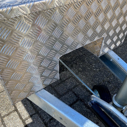 De Haan DE HAAN BOX IN - 800x350x400 mm - aluminium traanplaat disselbak - voorzien van vlinderslot