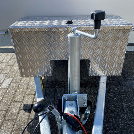 De Haan DE HAAN BOX IN - 800x350x400 mm - aluminium traanplaat disselbak - voorzien van vlinderslot
