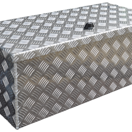 De Haan DE HAAN BOX L - 750x380x280 mm - waterdichte en stofdichte aluminium traanplaat disselbak - voorzien van vlinderslot, spansluiting of t-sluiting