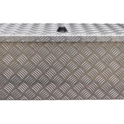 De Haan DE HAAN BOX L - 750x380x280 mm - waterdichte en stofdichte aluminium traanplaat disselbak - voorzien van vlinderslot, spansluiting of t-sluiting