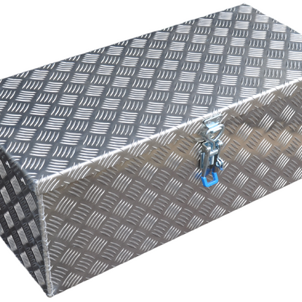 De Haan DE HAAN BOX L - 750x380x280 mm - waterdichte en stofdichte aluminium traanplaat disselbak - voorzien van vlinderslot, spansluiting of t-sluiting