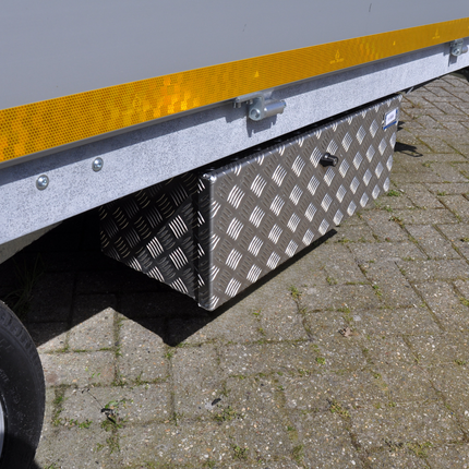 De Haan DE HAAN BOX O - 700x240x300 mm - waterdichte en stofdichte aluminium traanplaat disselbak - voorzien van vlinderslot of t-sluiting