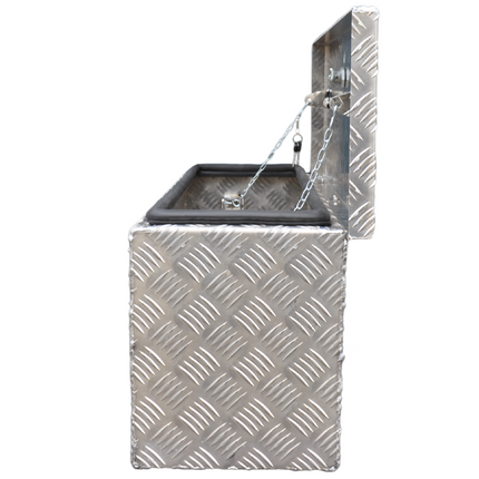 De Haan DE HAAN BOX O - 700x240x300 mm - waterdichte en stofdichte aluminium traanplaat disselbak - voorzien van vlinderslot of t-sluiting