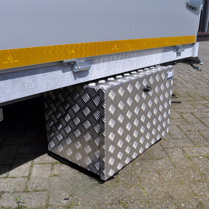 De Haan DE HAAN BOX OH - 600x400x400 mm - waterdichte en stofdichte aluminium traanplaat disselbak - voorzien van vlinderslot of t-sluiting