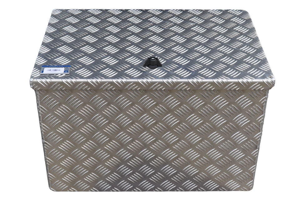 De Haan DE HAAN BOX OH - 600x400x400 mm - waterdichte en stofdichte aluminium traanplaat disselbak - voorzien van vlinderslot of t-sluiting