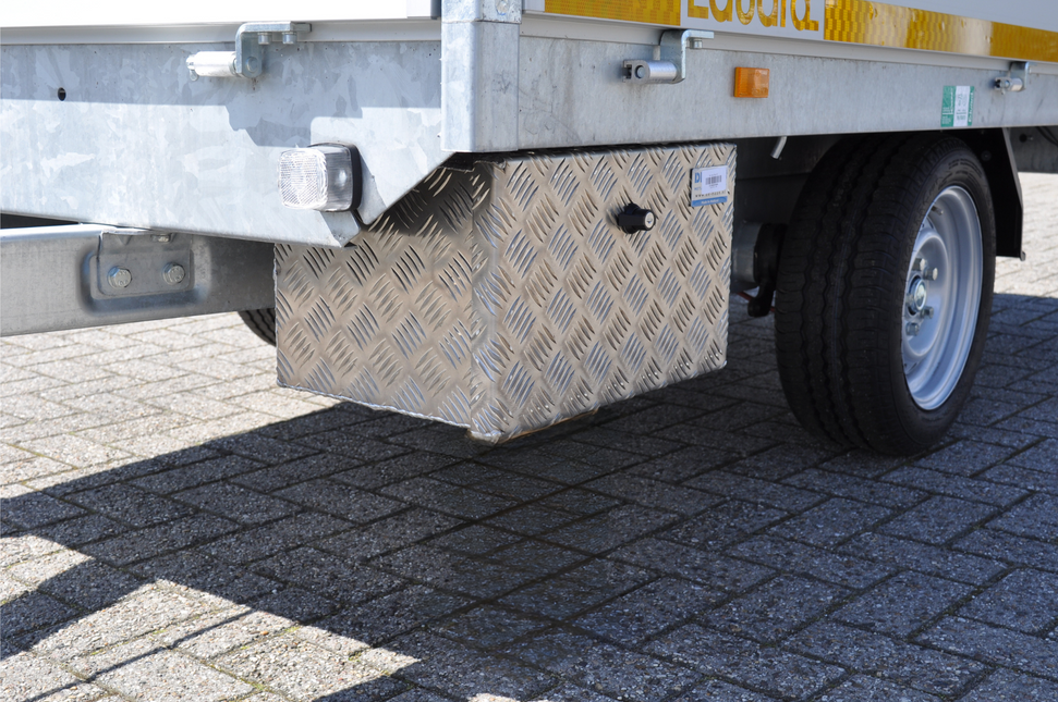 De Haan DE HAAN BOX OK - 400x240x300 mm - waterdichte en stofdichte aluminium traanplaat disselbak - voorzien van vlinderslot of t-sluiting