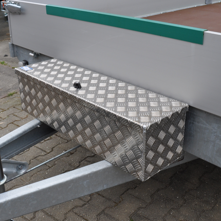 De Haan DE HAAN BOX OM - 900x250x250 mm - waterdichte en stofdichte aluminium traanplaat disselbak - voorzien van vlinderslot of t-sluiting