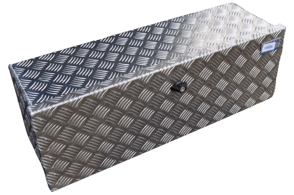 De Haan DE HAAN BOX OS - 750x250x250 mm - waterdichte en stofdichte aluminium traanplaat disselbak - voorzien van vlinderslot of t-sluiting