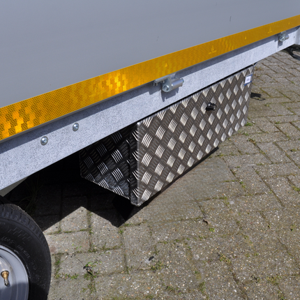 De Haan DE HAAN BOX OS - 750x250x250 mm - waterdichte en stofdichte aluminium traanplaat disselbak - voorzien van vlinderslot of t-sluiting